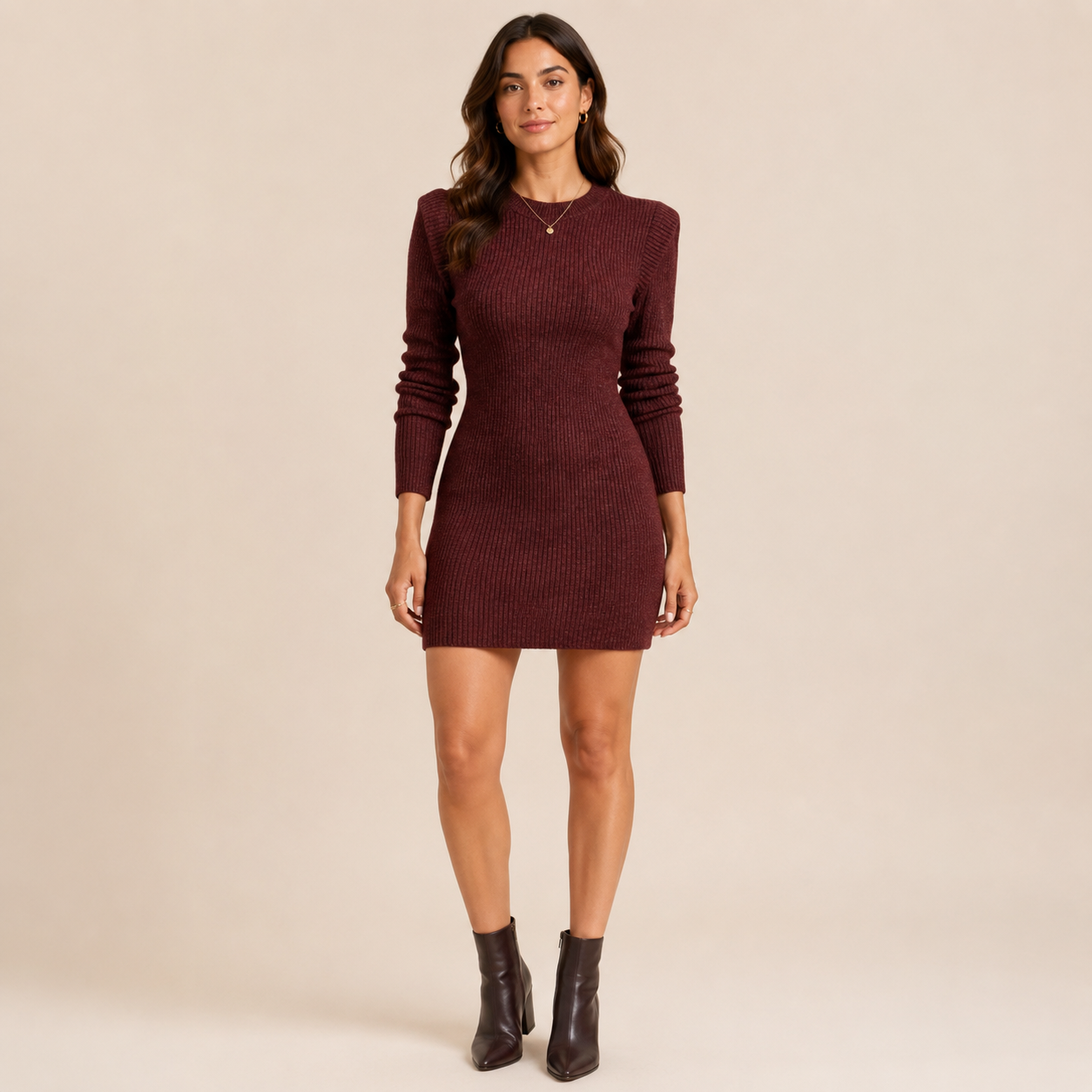burgundy jumper dress Rosalie – Women's Wine Red Ribbed Mini – Marry The Label women dresses 36 1/4 S Henry Segal Women's Black Color:Yellow/White