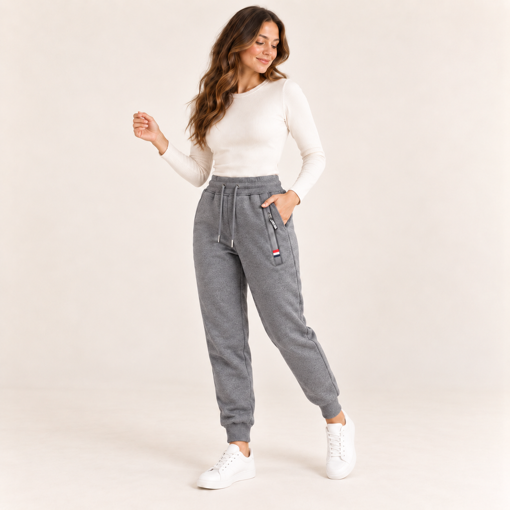 Marivelle | Cosy Fleece-Lined Trousers for Women with Relaxed Straight-Leg Fit