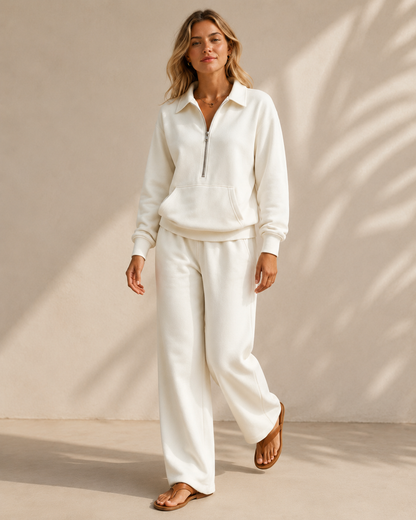 Winifred | Relaxed Half-Zip Two-Piece Set for Women