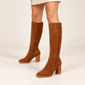 Eveliane | Elegant Knee High Boots for Women with Timeless Suede-Look Finish