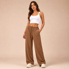 Solveig – Relaxed Straight-Leg Joggers in Cotton Blend