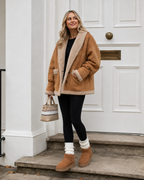 Genevieve – Cosy Faux Suede Winter Jacket with Warm Lining