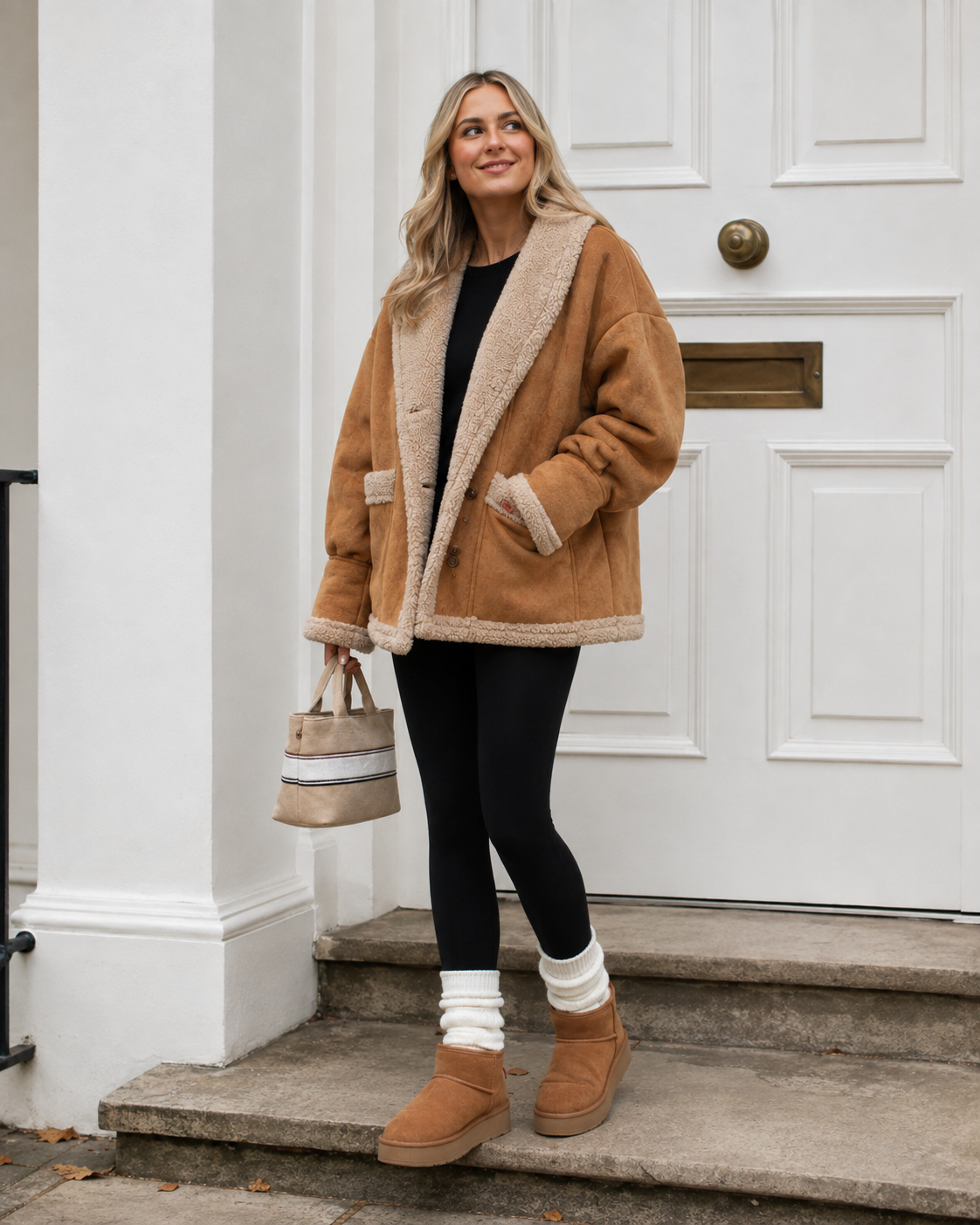 Genevieve – Cosy Faux Suede Winter Jacket with Warm Lining