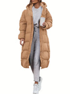 Seraphina – Women's White Hooded Puffer Coat