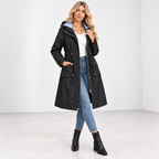 Dulce | Sophisticated Women’s Waterproof Hooded Long Trench Coat