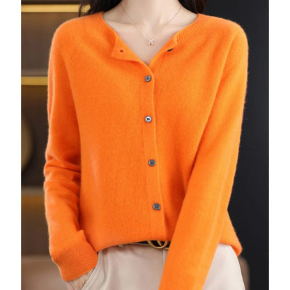 Marlowe – Women's Khaki Cashmere Cardigan