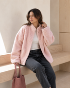 Odalys – Women's Pink Teddy Bomber Jacket