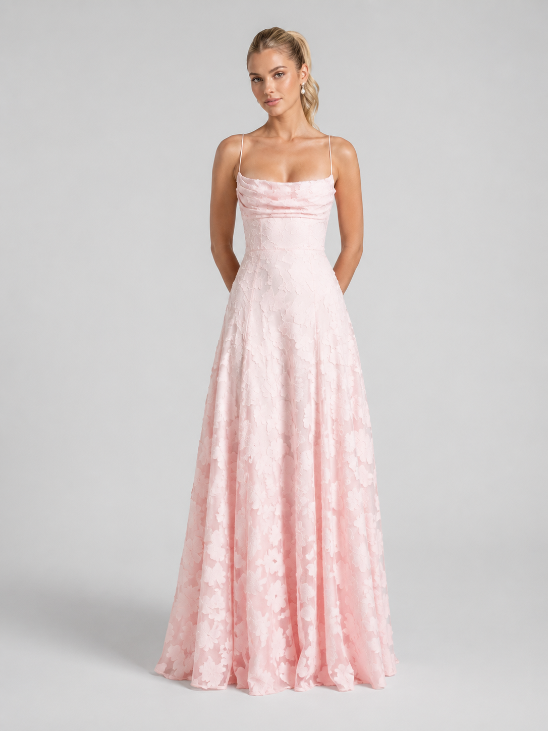 Isadora – Floral Print Maxi Dress with Thin Straps