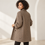 Clarimond | Chic Houndstooth Coat for Women with Relaxed Tailored Silhouette