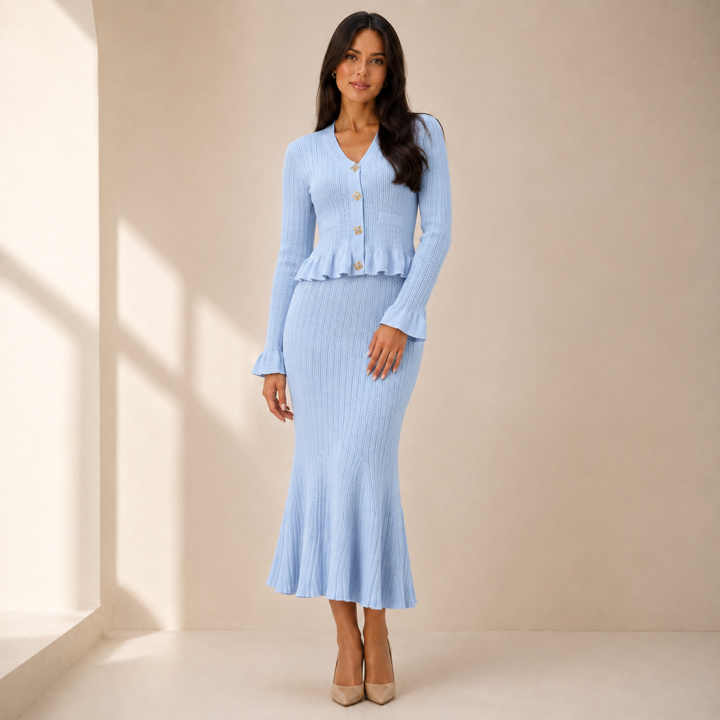 Solenne | Sophisticated Cardigan Set for Women