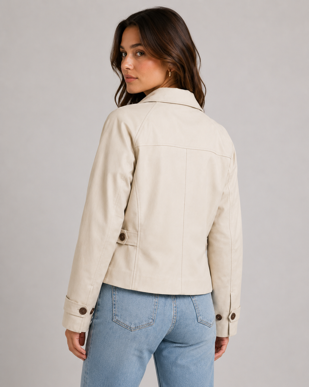 Adaline | Cropped Jacket with Button Front & Classic Collar