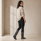 Rosamund | Suede-Look Slouch Boots with Almond Toe for Women