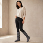 Rosamund | Suede-Look Slouch Boots with Almond Toe for Women