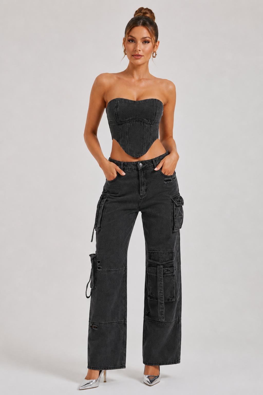 Marlowe – Corset Top & Cargo Trouser Two-Piece Set