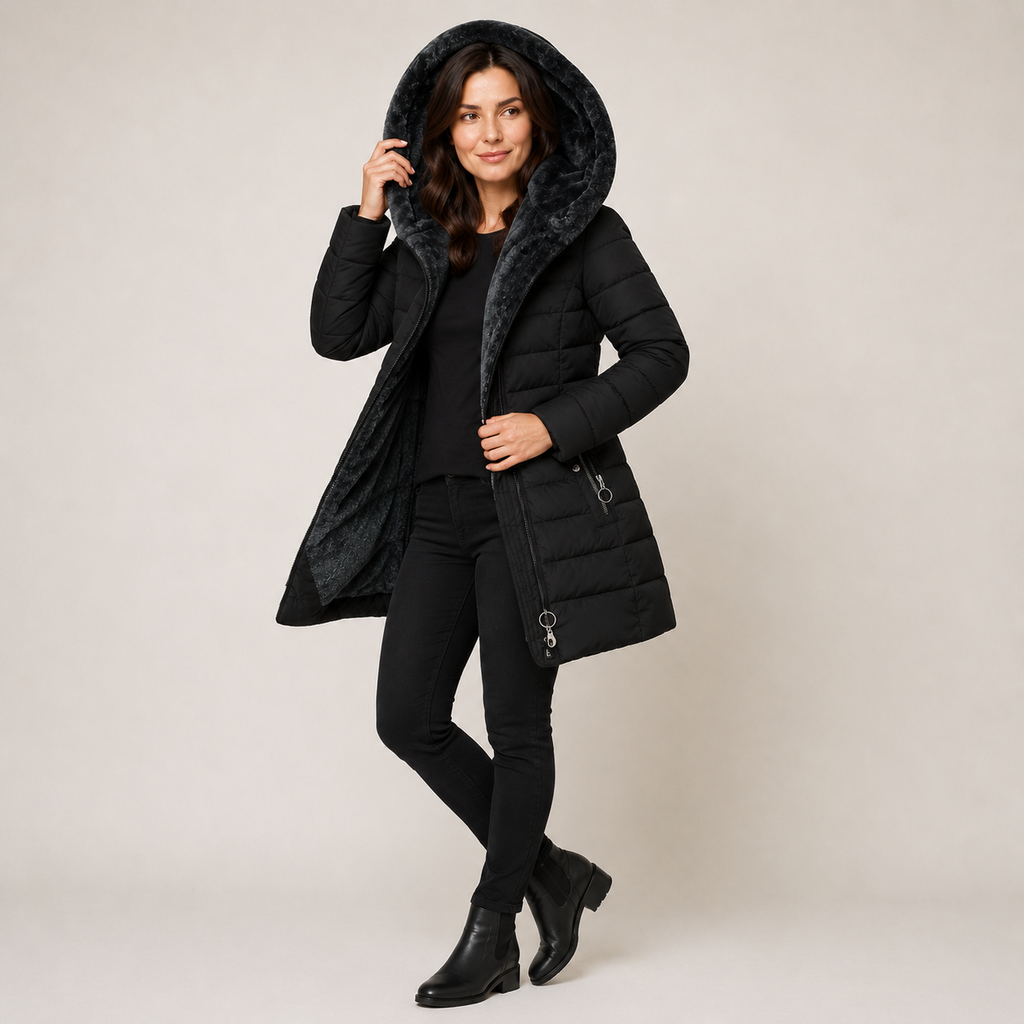 Anneliese | Warm Waterproof Jacket for Women with Hood & Longline Winter Fit