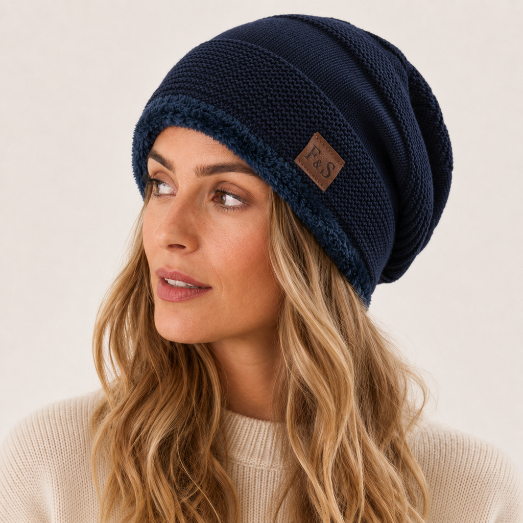 Adalene | Cosy Fleece-Lined Beanie Hat for Women