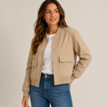 Rosalind – Lightweight Bomber Jacket with Ribbed Trims