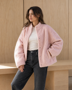Odalys – Women's Pink Teddy Bomber Jacket