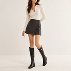 Marceline | Timeless Black Knee High Boots for Women with Equestrian Buckle Detail