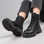 Marceau | Cosy Lace-Up Combat Boots for Women with Fleece Lining