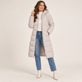 Eliette | Cosy Long Puffer Coat for Women with Hood & Practical Side Pockets