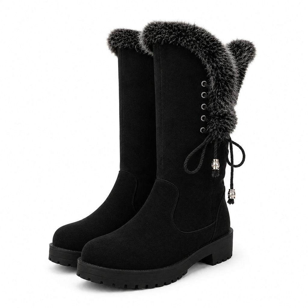 Winona | Fur-Trimmed Knee-High Winter Boots for Women