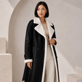 Faye | Elegant Black Teddy Coat with Fleece Lining for Women