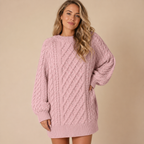 Josephine – Women's Caramel Chunky Cable Knit Jumper