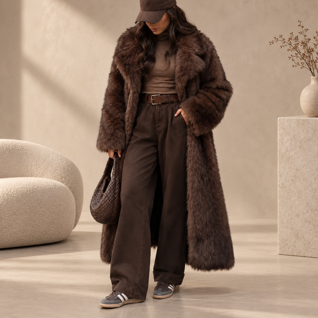 Matilde | Sophisticated Women’s Longline Faux Fur Coat