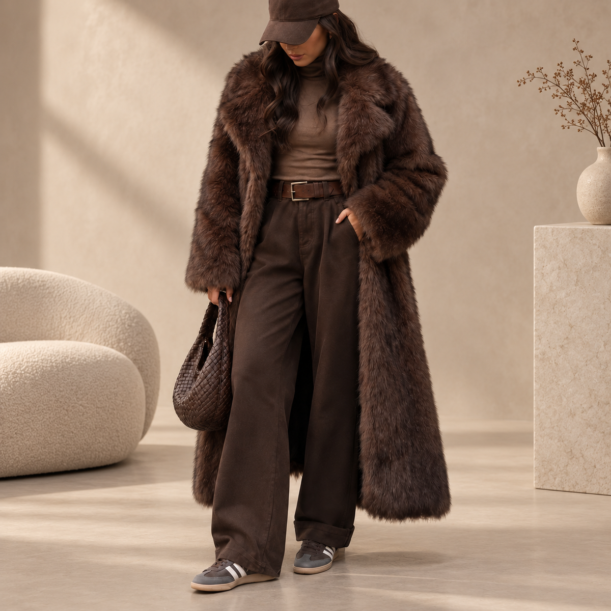 Matilde | Sophisticated Women’s Longline Faux Fur Coat