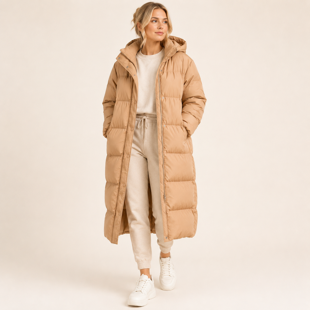 Seraphina – Women's White Hooded Puffer Coat