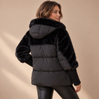 Apolline | Cosy Womens Puffer Jacket Hooded with Diamond Quilted Finish