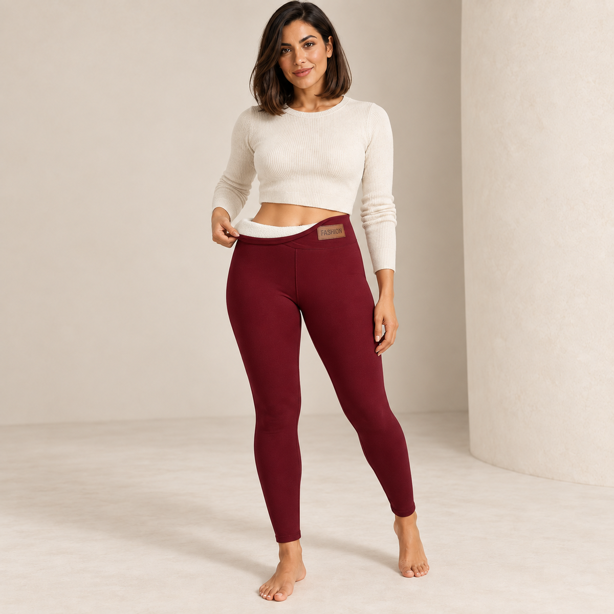 Noémie | Cosy Fleece-Lined Leggings for Women for Cold-Weather Layering