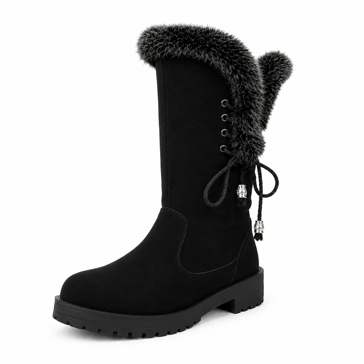 Winona | Fur-Trimmed Knee-High Winter Boots for Women