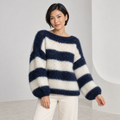 Anna | Chic Chunky Knit Jumper for Women with Statement Striped Finish
