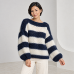 Anna | Chic Chunky Knit Jumper for Women with Statement Striped Finish