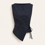 Isadora – Pinstripe Wrap Top & Wide Leg Trouser Co-Ord