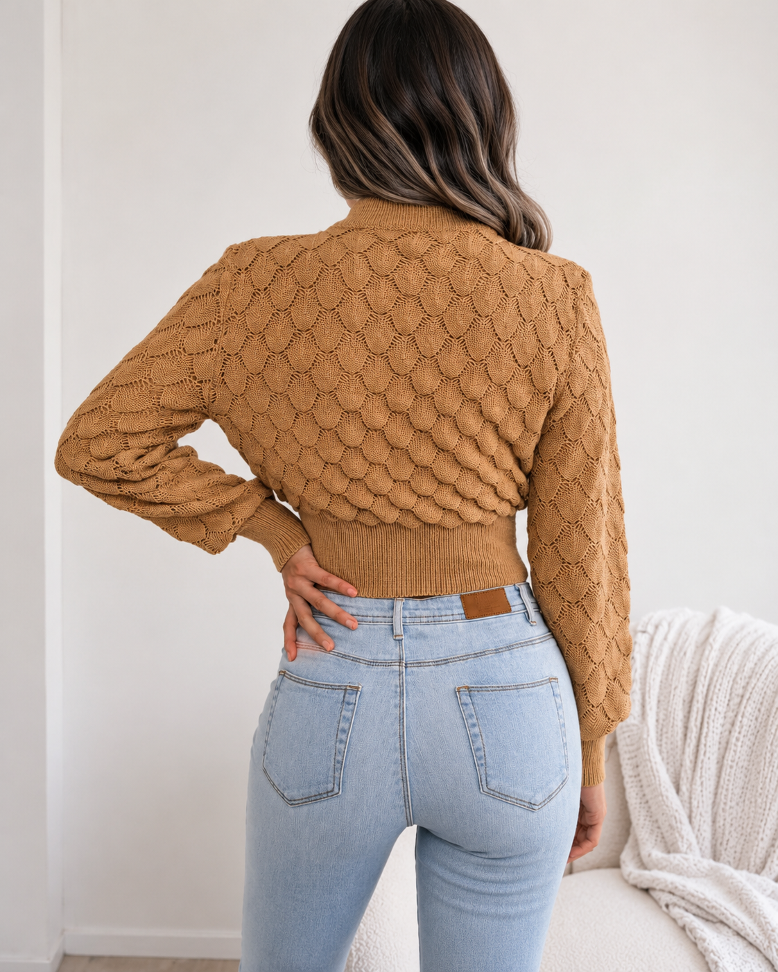 Ottilie | Textured Cropped Jumper for Women