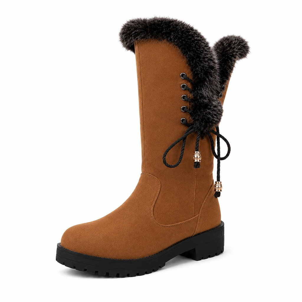 Winona | Fur-Trimmed Knee-High Winter Boots for Women