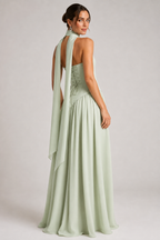 Vivienne – Structured Corset Maxi Dress with High Slit