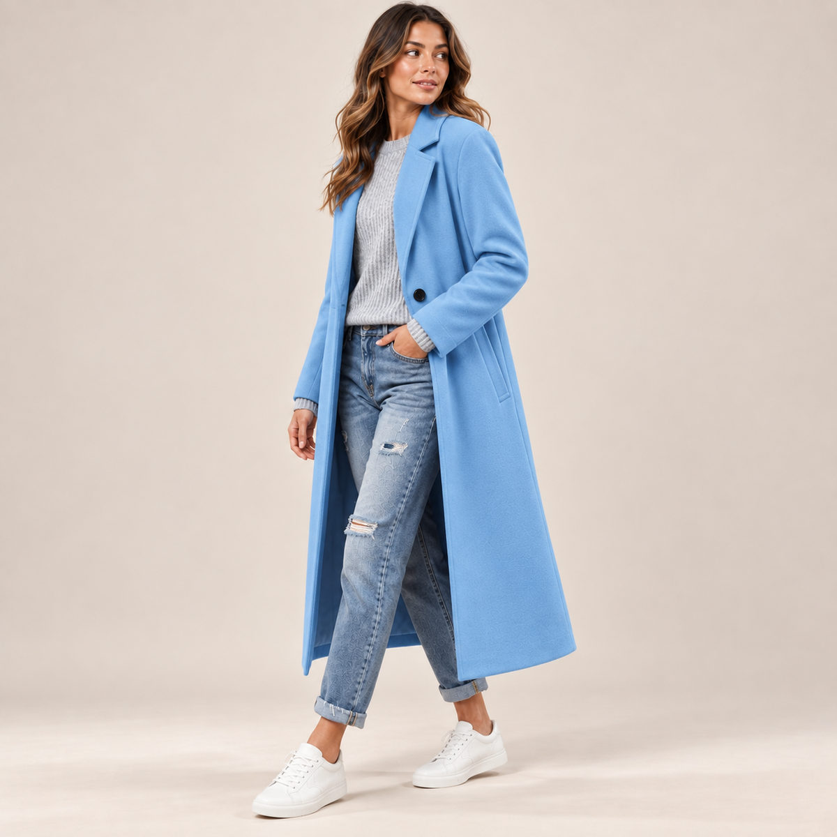 Eleanora | Timeless Long Coat for Women with Refined Minimalist Silhouette