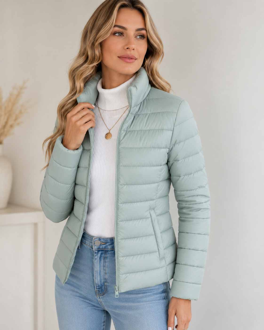 Isadora – Women's Green Lightweight Quilted Jacket