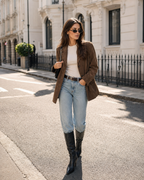 Marceline – Versatile Faux Suede Jacket with Pockets