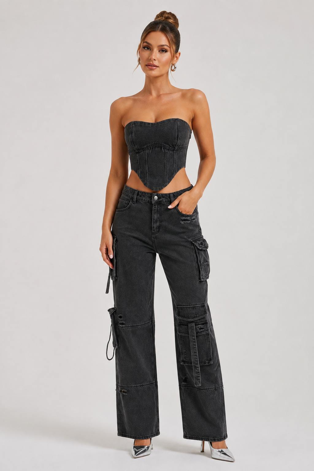 Marlowe – Corset Top & Cargo Trouser Two-Piece Set