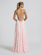 Isadora – Floral Print Maxi Dress with Thin Straps