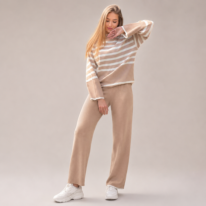 Ruby | Fine Striped Knit Set with Relaxed Fit