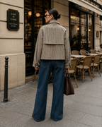 Genevieve | Cropped Houndstooth Jacket for Women