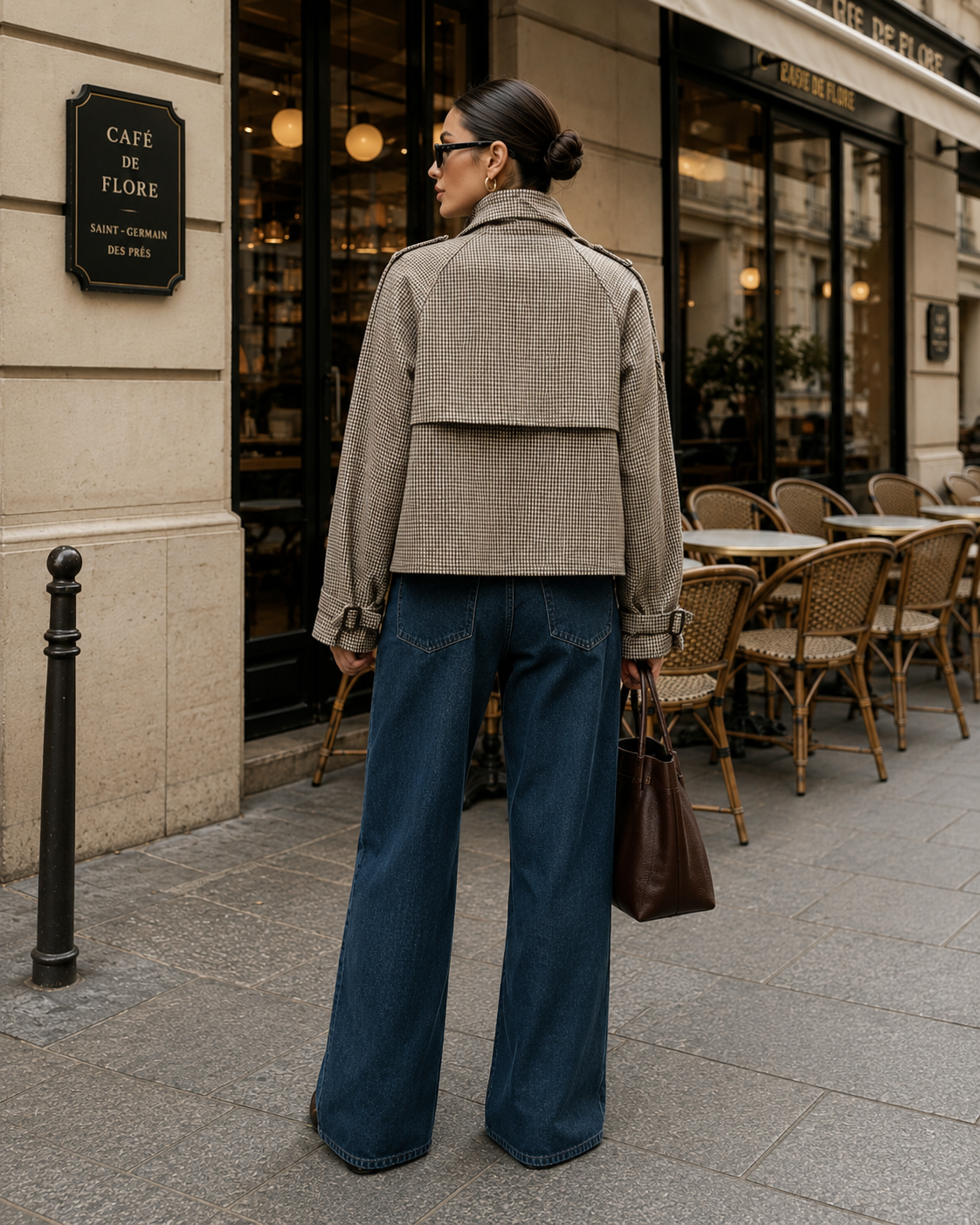 Genevieve | Cropped Houndstooth Jacket for Women