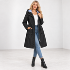 Dulce | Sophisticated Women’s Waterproof Hooded Long Trench Coat