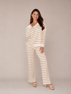 Piper | Casual Striped Knit Set with V-Neck